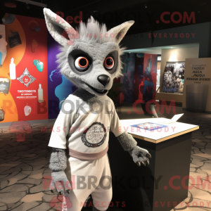 Sølv Chupacabra maskot...