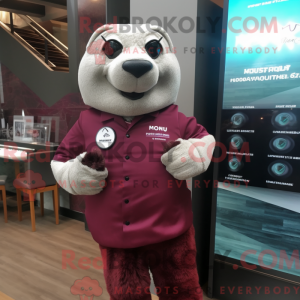 Maroon Seal mascot costume...