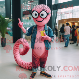 Rosa slangemaskotkostyme...