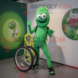 Green Unicyclist mascot...