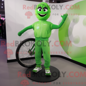 Grøn Unicyclist maskot...