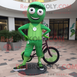 Green Unicyclist mascot...