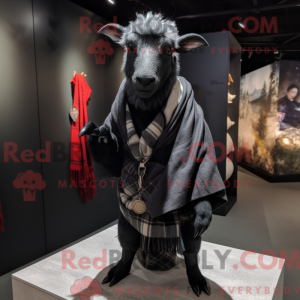 Sort angora ged maskot...
