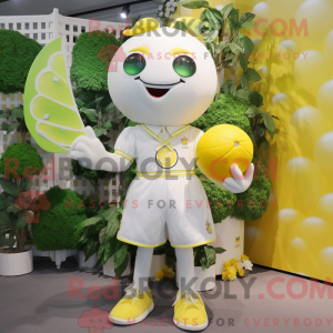 White Lemon mascot costume...