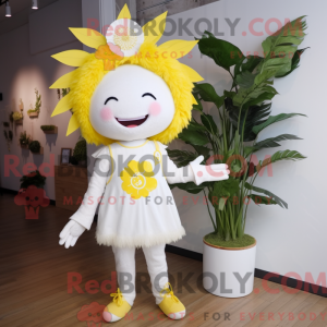 White Lemon mascot costume...