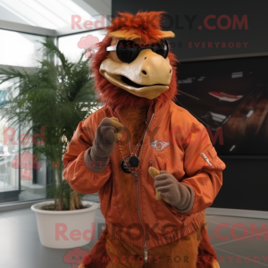 Rust Utahraptor mascot...