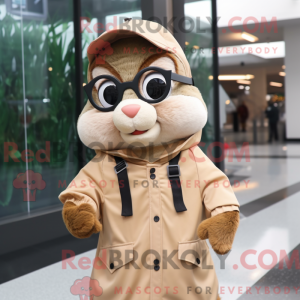 Tan Chipmunk mascot costume...