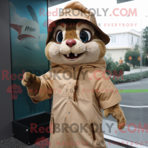 Tan Chipmunk mascot costume...