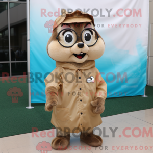 Tan Chipmunk mascot costume...
