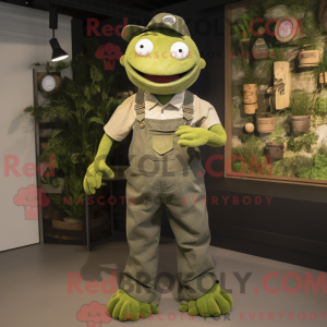 Olive Hydra-mascottekostuum...