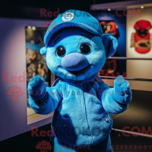 Maskottchenkostüm Blaues...
