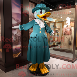 Postava maskota Teal Duck...