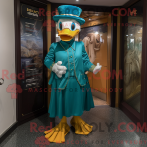 Postava maskota Teal Duck...