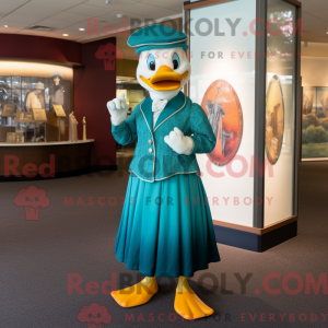 Postava maskota Teal Duck...