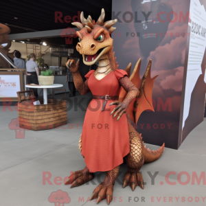 Rust Dragon maskot kostume...