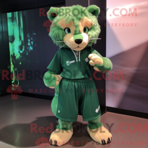 Skovgrøn Puma maskot...