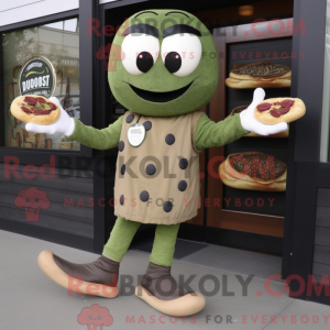 Olive Bagels mascot costume...