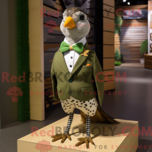Olive Quail maskot kostume...