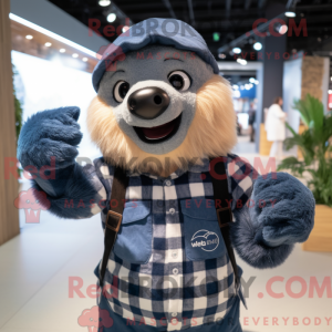 Navy Faultier Maskottchen...