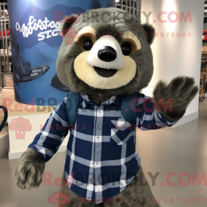 Navy Sloth maskot kostume...