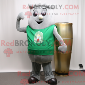 Gray Green Beer mascot...