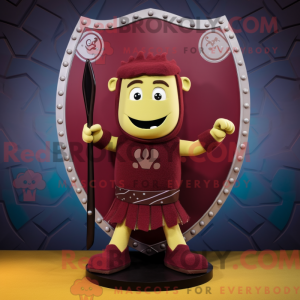 Maroon Celtic Shield mascot...