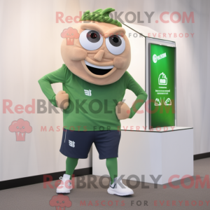 Tan spinat maskot kostume...