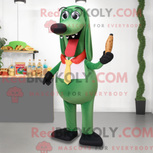 Forest Green Hot Dog mascot...