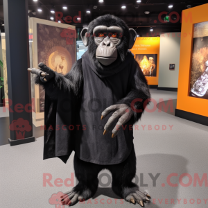 Sort chimpanse maskot...