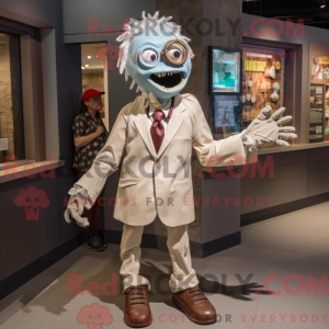Cream Zombie mascot costume...