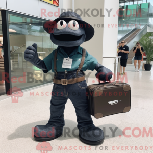 Sort Titanoboa maskot...