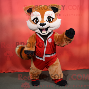 Máscara de panda rosa bege...