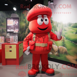 Red Candy mascot costume...