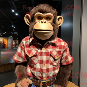 Brun chimpanse maskot...