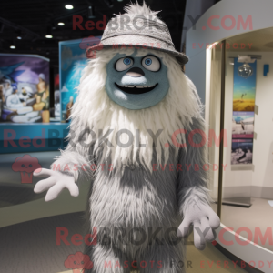 Gray Yeti mascot costume...