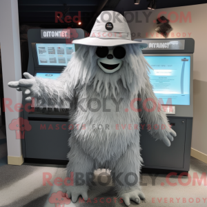 Grijs Yeti-mascottekostuum...