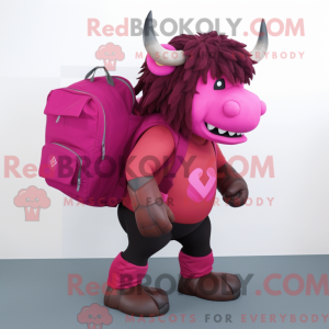 Postava maskota purpurového...