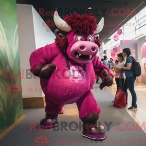 Magenta Minotaur mascot...