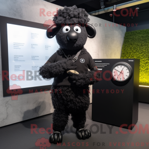 Black Merino Sheep mascot...