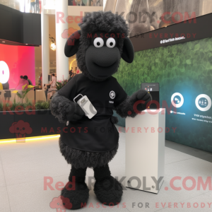 Black Merino Sheep mascot...