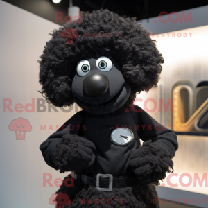 Black Merino Sheep mascot...