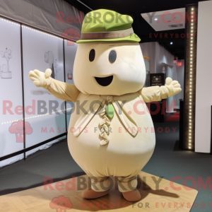 Beige Cucumber mascot...
