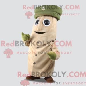 Beige Cucumber mascot...