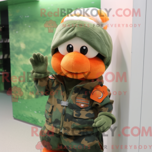 Orange Green Beret mascot...