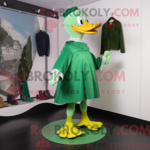 Green Muscovy Duck mascot...