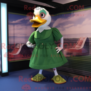 Green Muscovy Duck mascot...