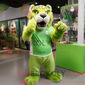 Postava maskota Lime Green...