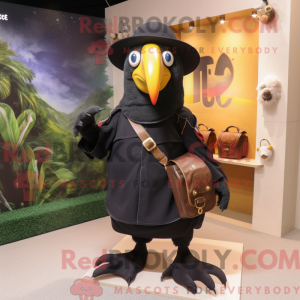 Black Toucan mascot costume...