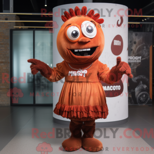 Rust Acrobat maskot kostume...