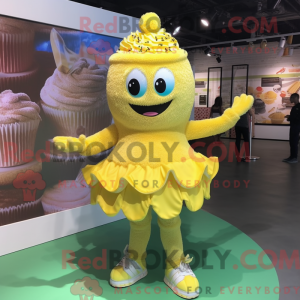 Lemon Yellow Cupcake mascot...